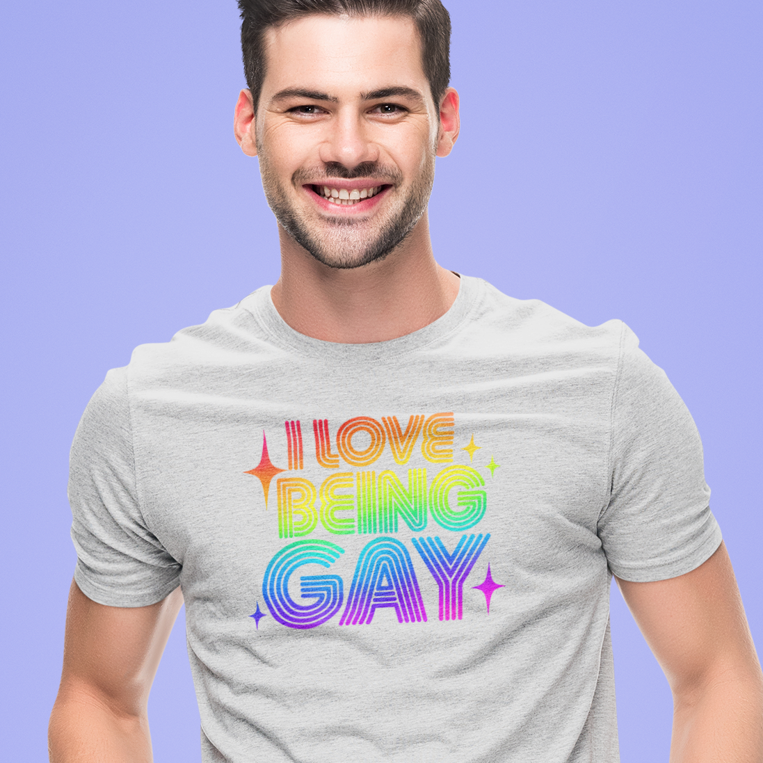 Love Being Gay Retro Rainbow Pride Tee