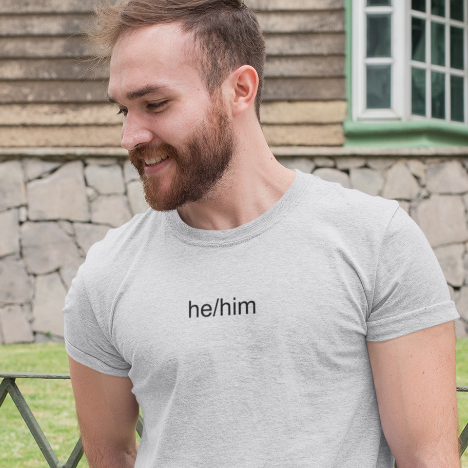 He Him Pronoun Pride Beyond Color Tee - Wear Your Pride with No Color Pride - Pride Majic