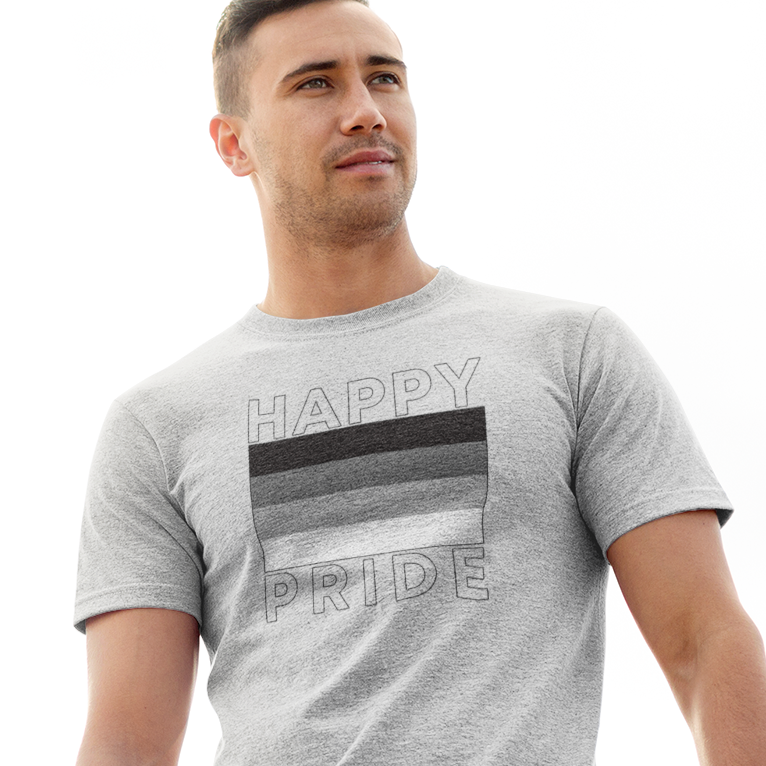 Pride Beyond Color Monochrome Pride Flag T-Shirt - UNOFFICIAL Design - Pride Majic