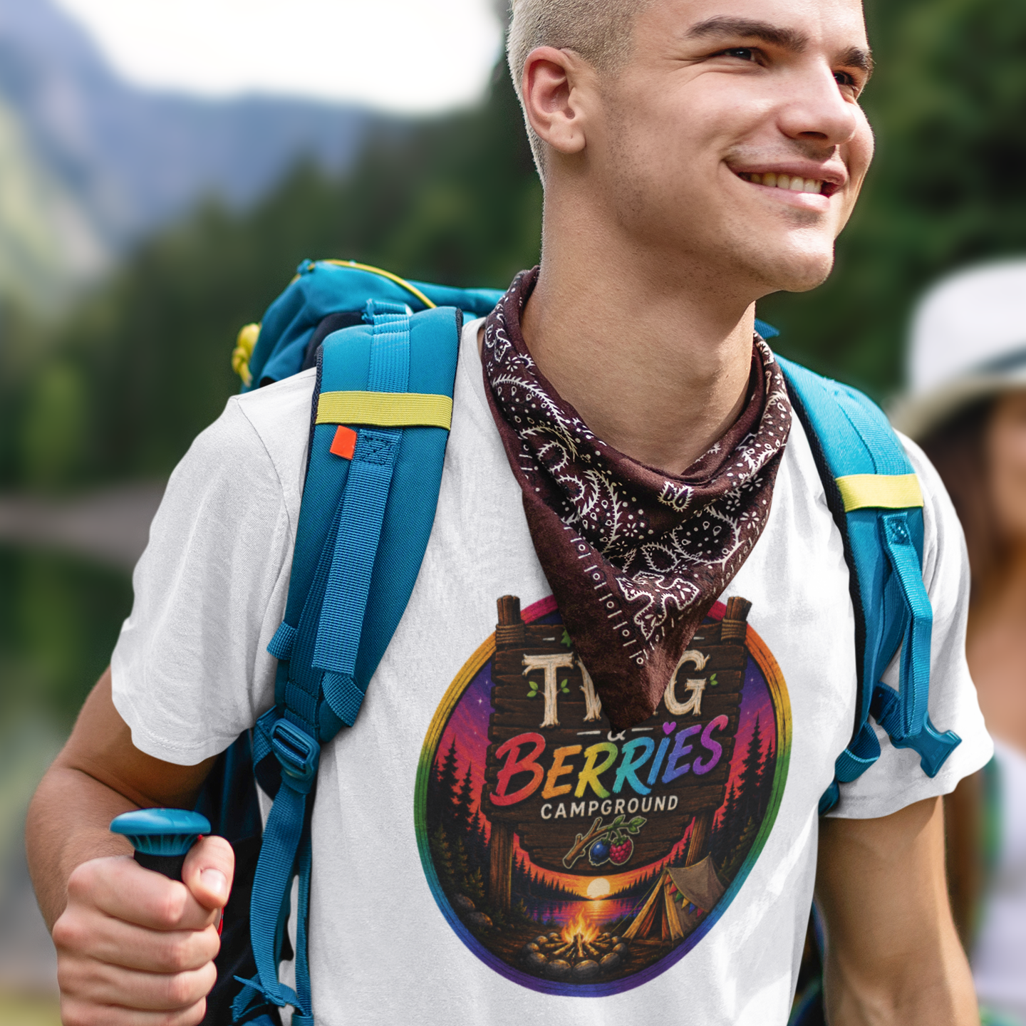 Twig & Berries Campground Graphic Tee - Pitch your Tent here - Pride Majic
