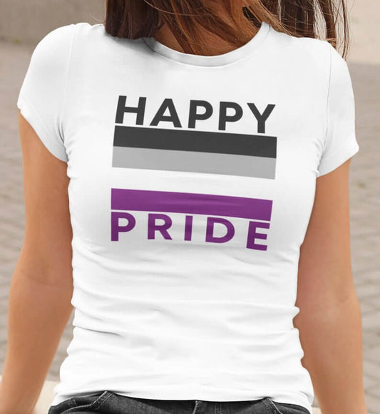 Asexual Flag Happy Pride – Tee & Tank