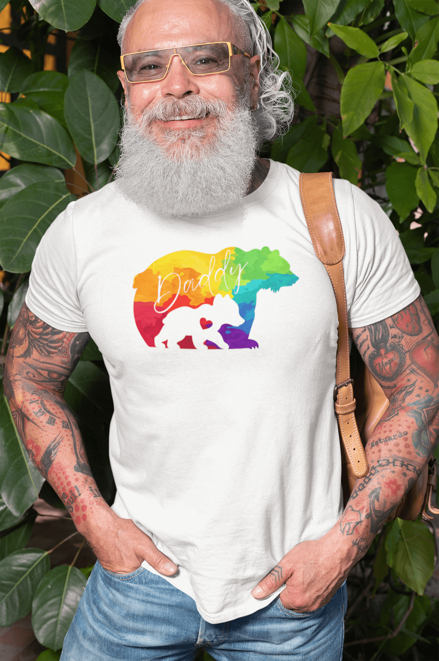 Daddy Bear Pride rainbow shirt Tee tank – Love, Strength & Nurture