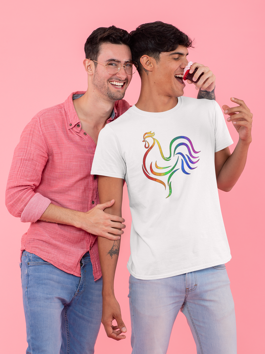Rainbow Cock Tee – Confidence with Country Charm