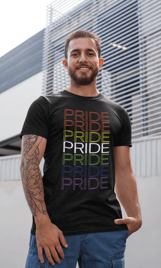 Rainbow Pride Neon T-Shirt – Light Up Your Pride