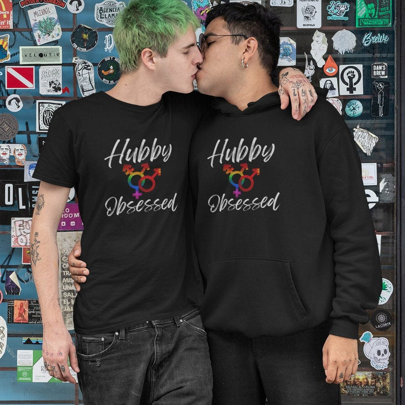 Non-binary Hubby Obsessed T-Shirt, Husband Shirt, Shirts for Pride, Queer, Pride, gay, Gay Pride, LGBTQ, Pride Month, nonbinary marriage