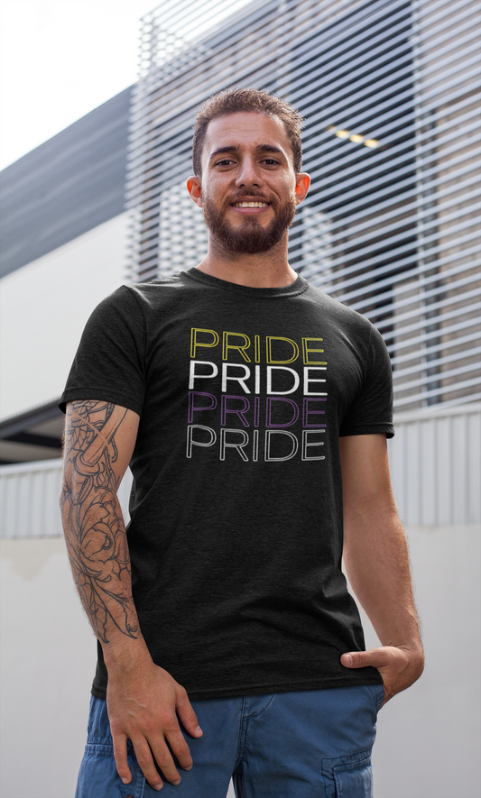 Non-Binary Pride Neon T-Shirt β Glow Beyond the Binary