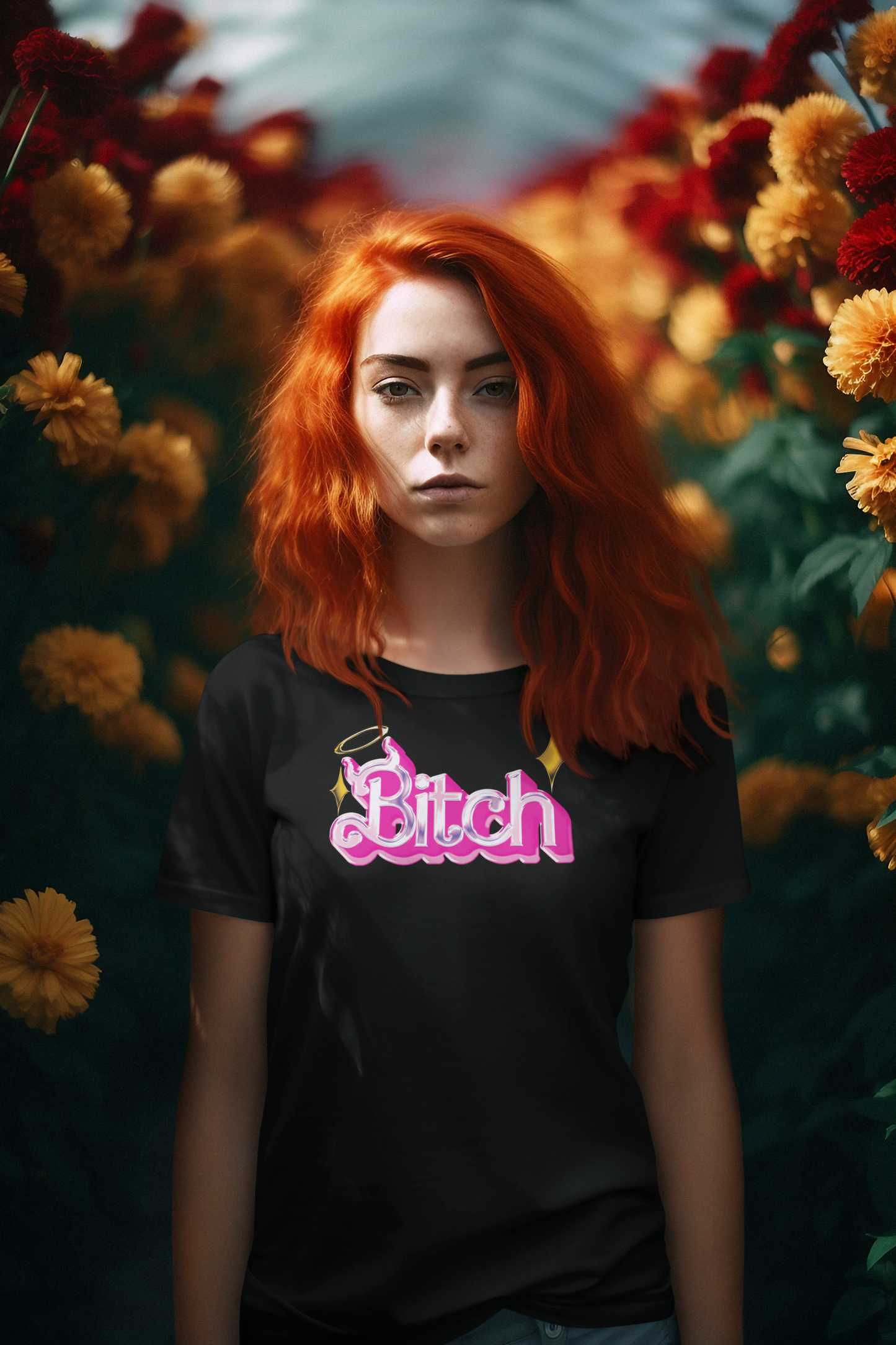 Bitch with a Twist – bitch Pink shirt, Barbie Style tshirt, Pink Devil tee