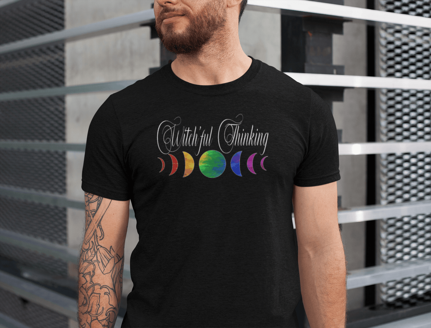 Witch’ful Thinking – Rainbow Moon Phases Pride Tee