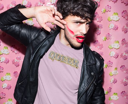 Queer T-shirt or Tank with Sparkle Graphic