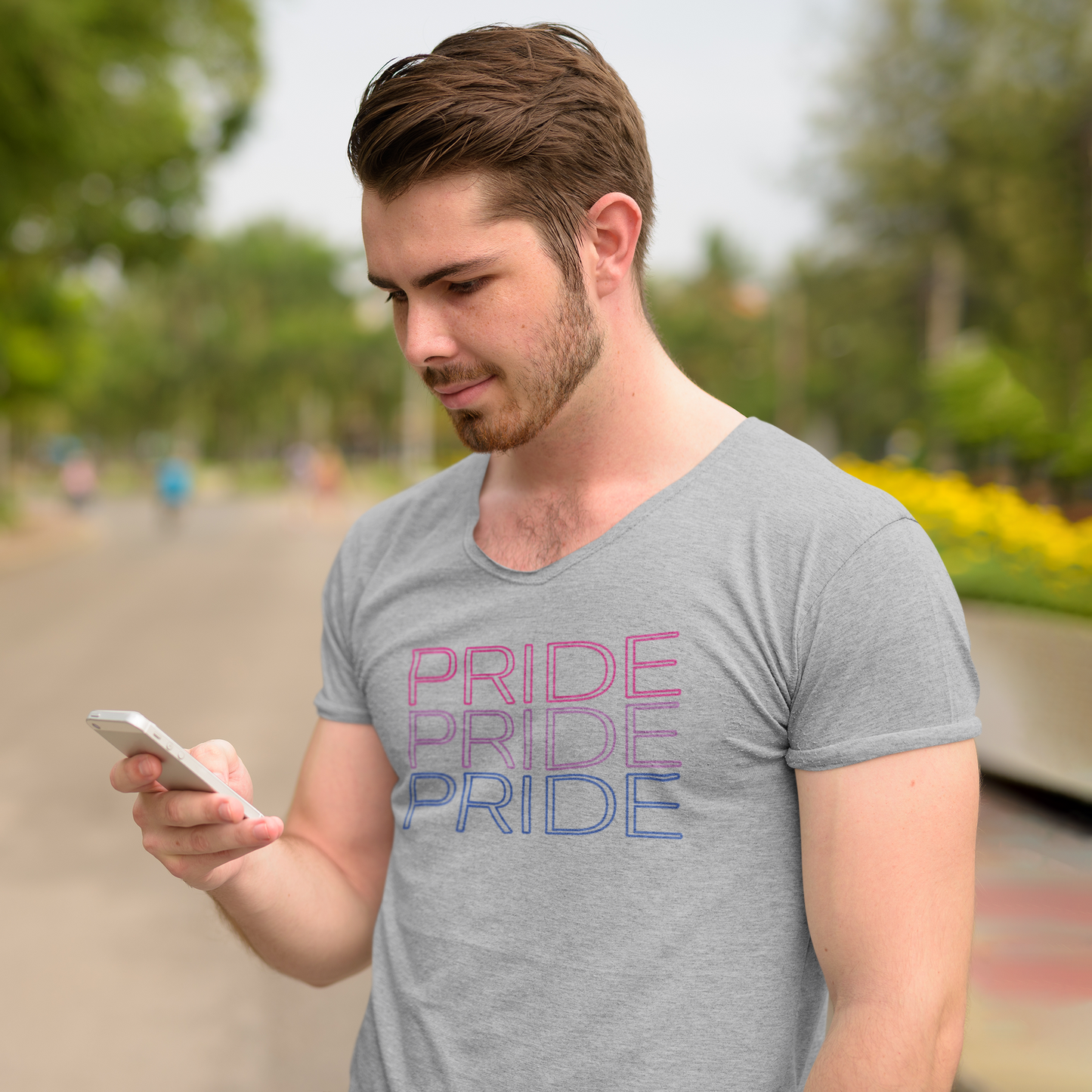 Bisexual Neon Pride Shirt - Celebrate Bi Pride with Stylish LGBTQ Apparel for Pride Month - Pride Majic