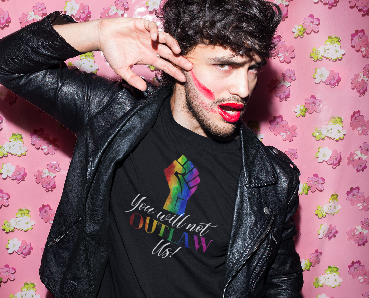 You Will Not OUTLAW Us! Rainbow Fist Pride T-Shirt – Stand Up, Stand Proud