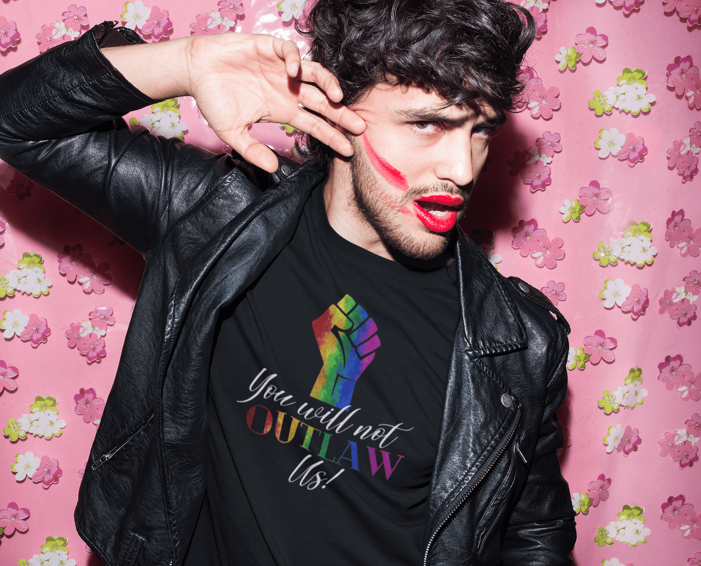 You Will Not OUTLAW Us! Rainbow Fist Pride T-Shirt