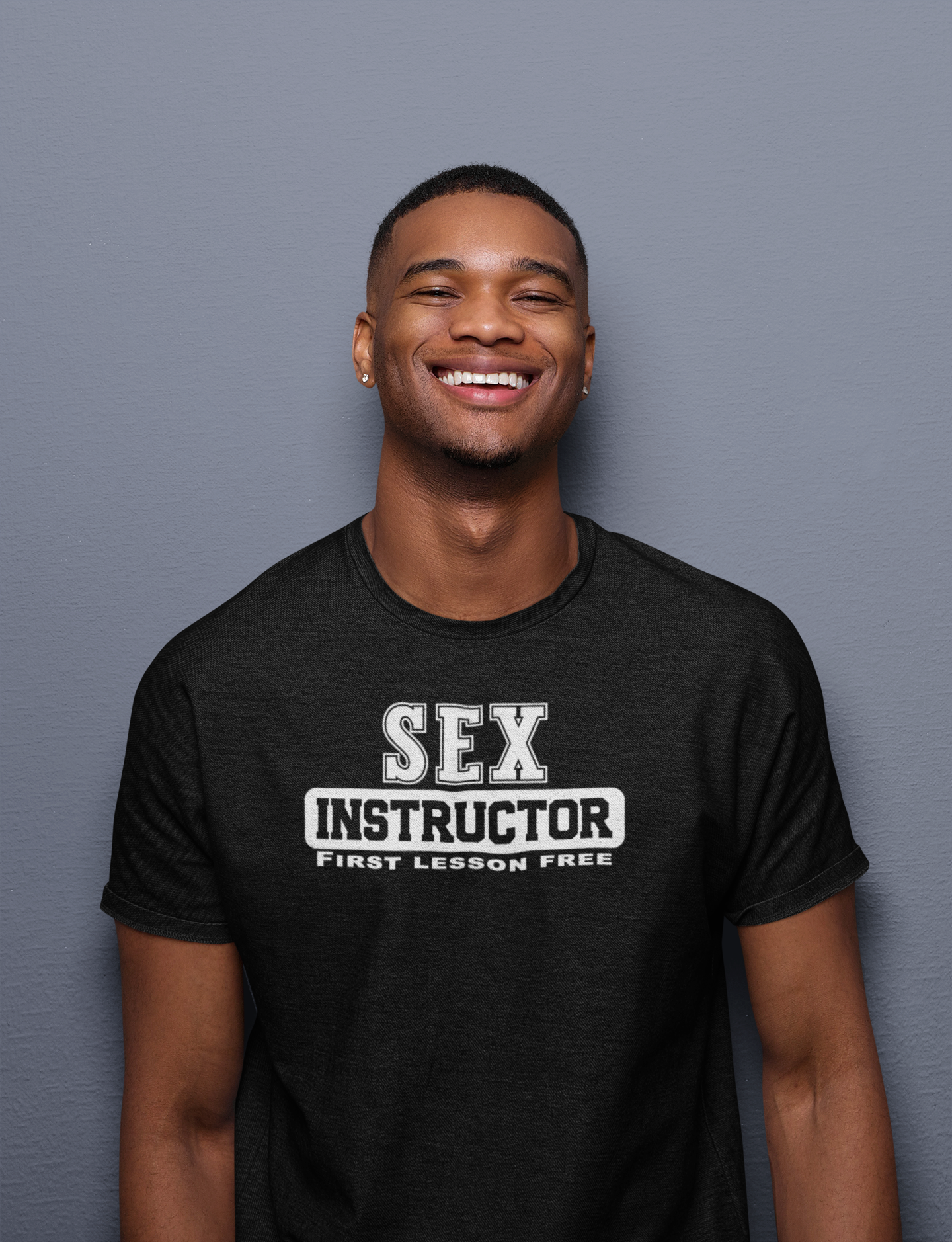 Sex Instructor Tee – First Lesson Free, Flirty & Bold - Pride Majic