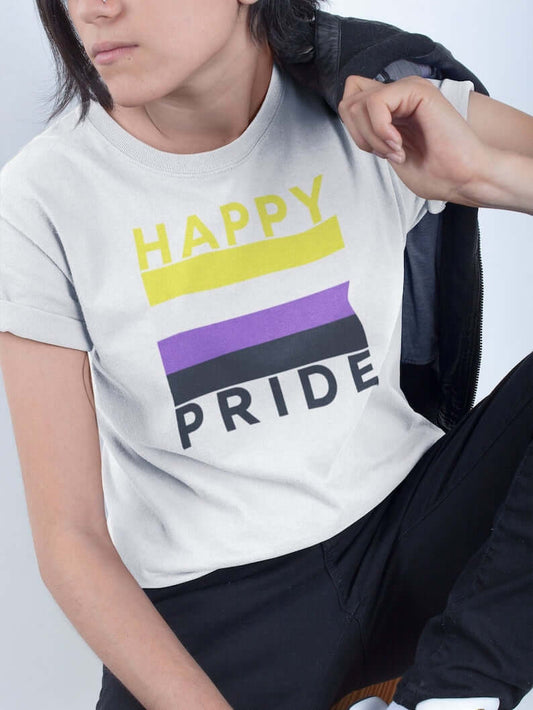 Non-Binary Flag Happy Pride – Tee & Tank
