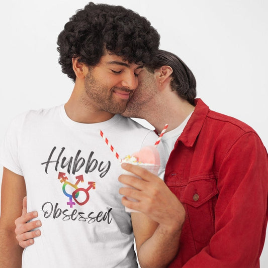 Non-binary Hubby Obsessed T-Shirt, Husband Shirt, Shirts for Pride, Queer, Pride, gay, Gay Pride, LGBTQ, Pride Month, nonbinary marriage