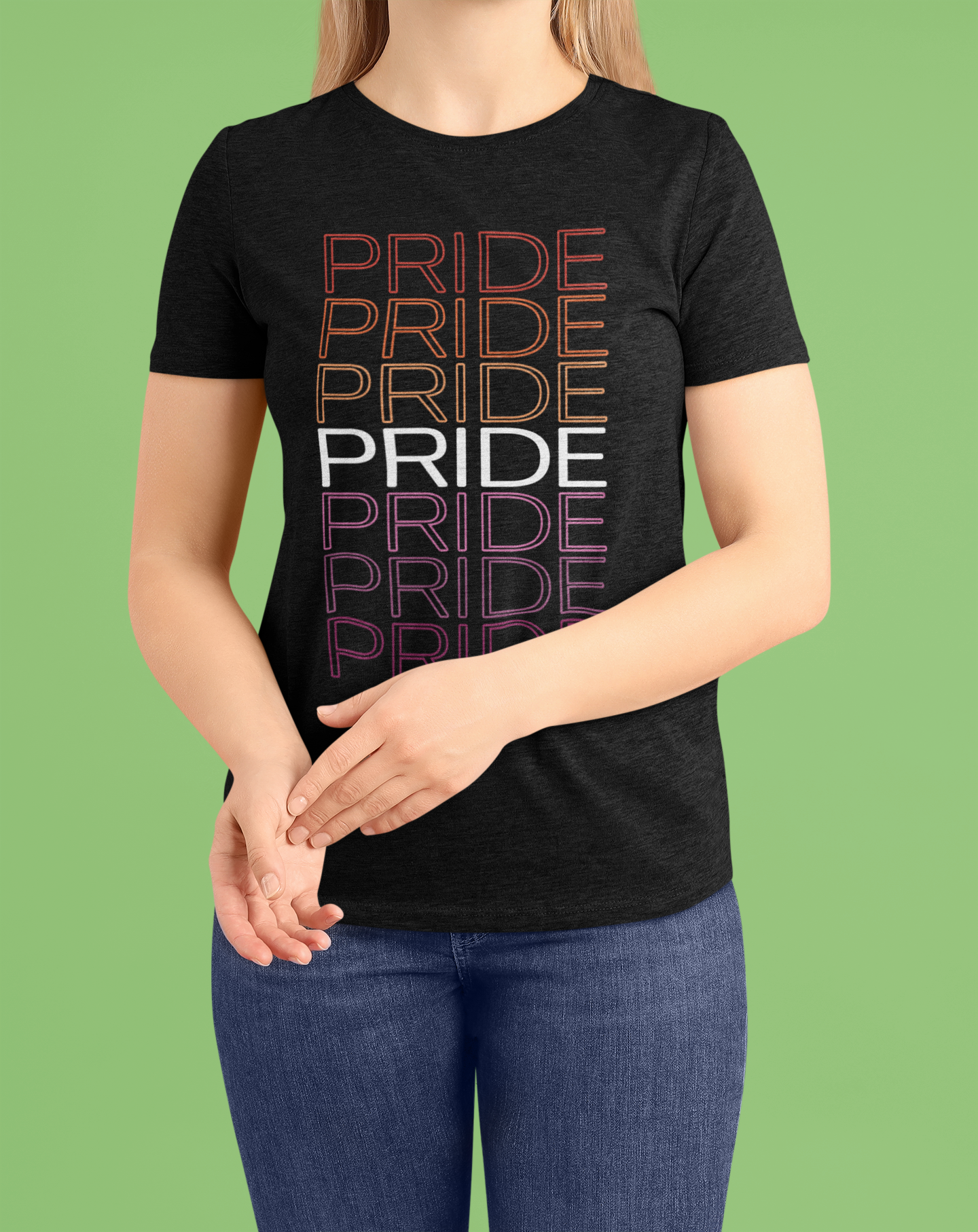 Lesbian Pride Neon T-Shirt – Celebrate Your Identity in Vibrant Color! - Pride Majic