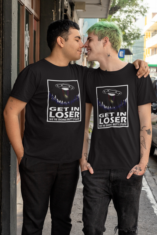 Funny Alien Spaceship Shirt | Get In Loser Tee for Pride Majic - Pride Majic