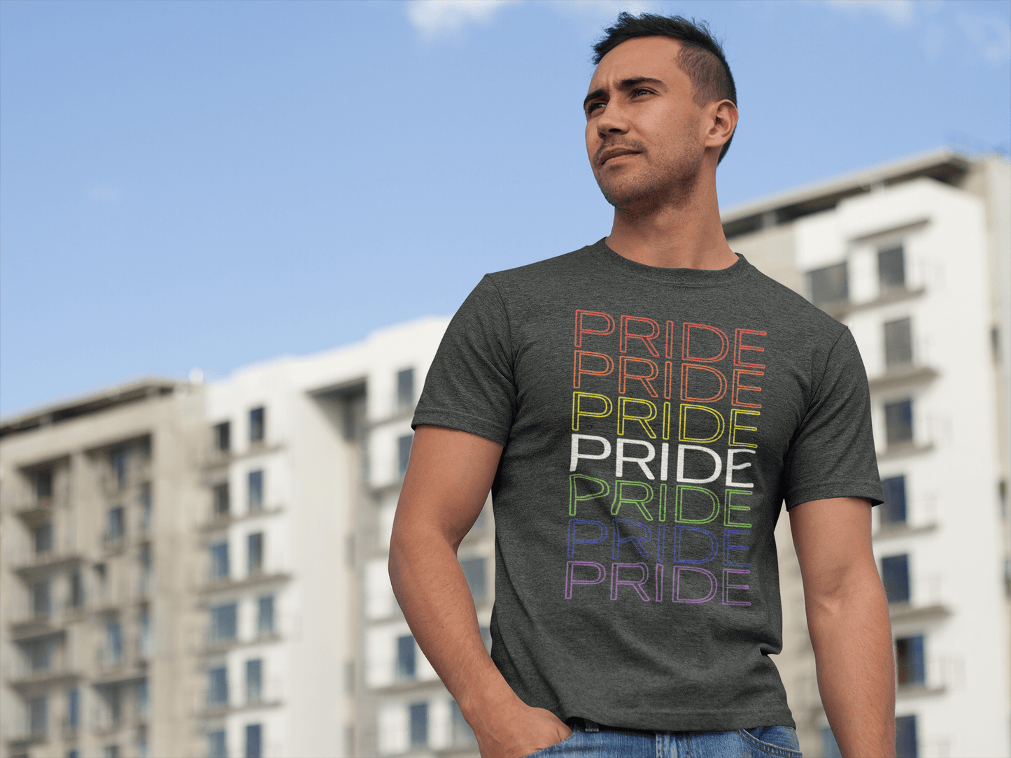 Rainbow Pride Neon T-Shirt – Light Up Your Pride