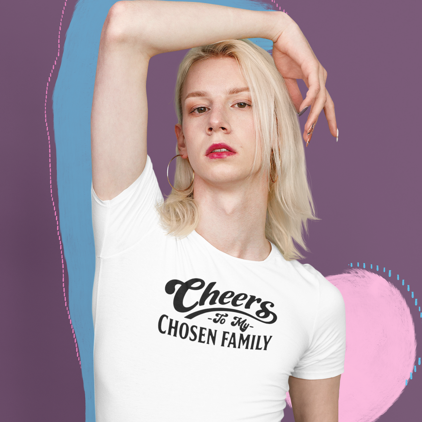Cheers to My Chosen Family Pride Tee - Celebrate Love Beyond Color - Pride Majic