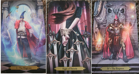 The magician, 8 of Swords, & The Emperor - Pride Majic