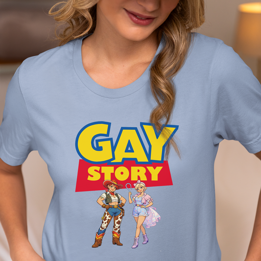 Gay Story Lesbian Duo Shirt - Campy Pride Outfit with Western Babe Energy