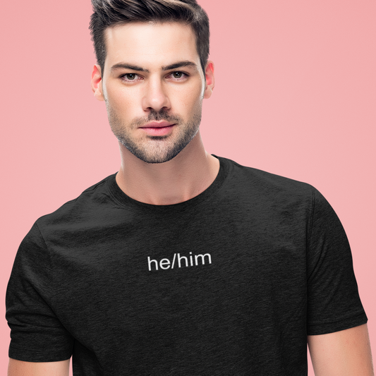 He Him Pronoun Pride Beyond Color Tee - Wear Your Pride with No Color Pride - Pride Majic