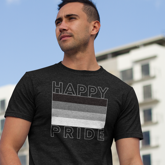Pride Beyond Color Monochrome Pride Flag T-Shirt - UNOFFICIAL Design - Pride Majic