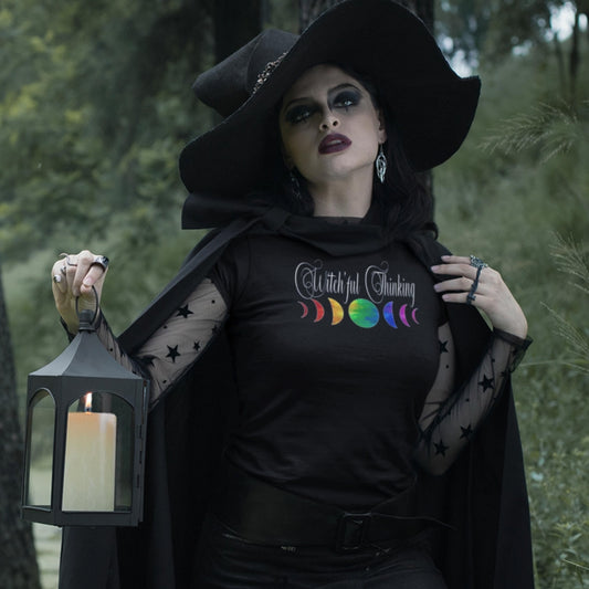 Witchful Thinking Rainbow Moon Phases Pride Tee for Magical Expression