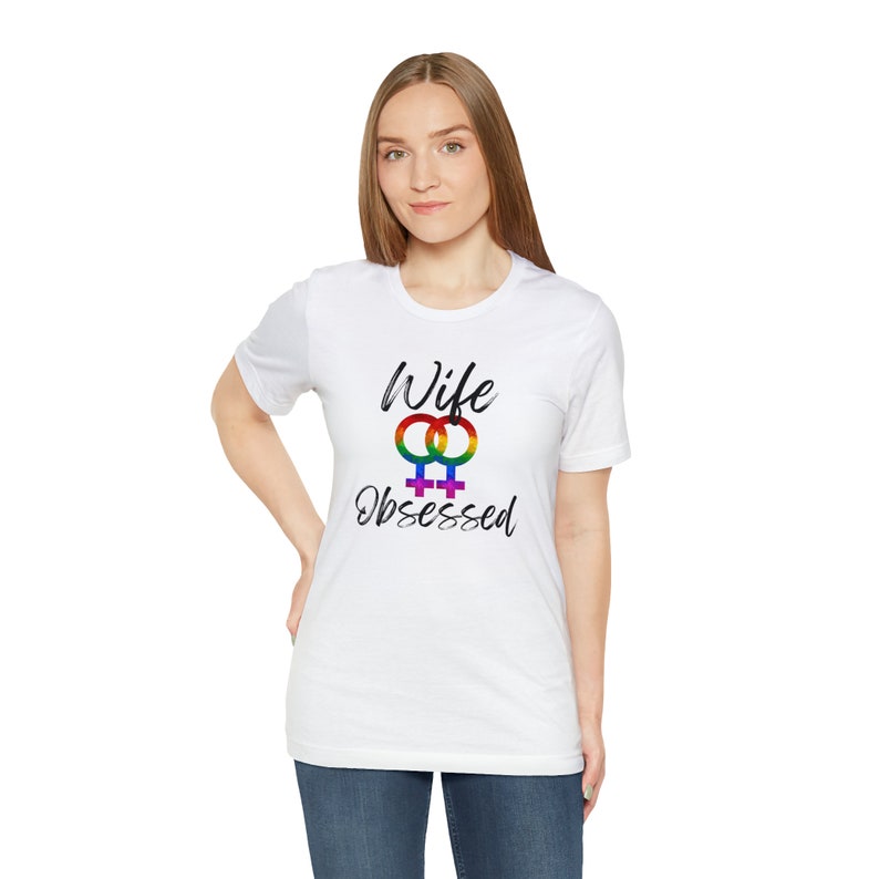 Wife Obsessed Pride Tee/Tank with  Dual Female gender symbol