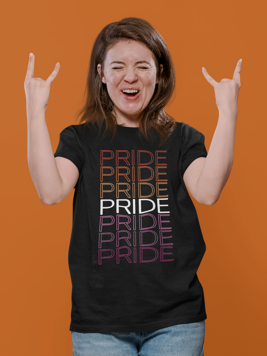 Lesbian Pride Neon T-Shirt – Celebrate in Vibrant Color!