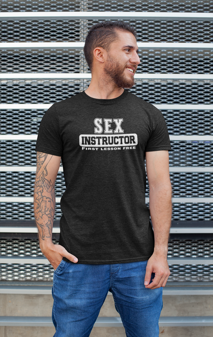 Sex Instructor – First Lesson Free Tee – Flirty, Bold & Unapologetic