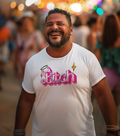 Bitch with a Twist – bitch Pink shirt, Barbie Style tshirt, Pink Devil tee