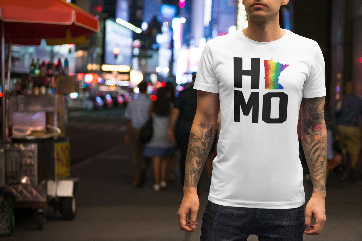 HOMO Minnesota Pride Tee – Bold Identity, Local Love 🏳️‍🌈🧡💜
