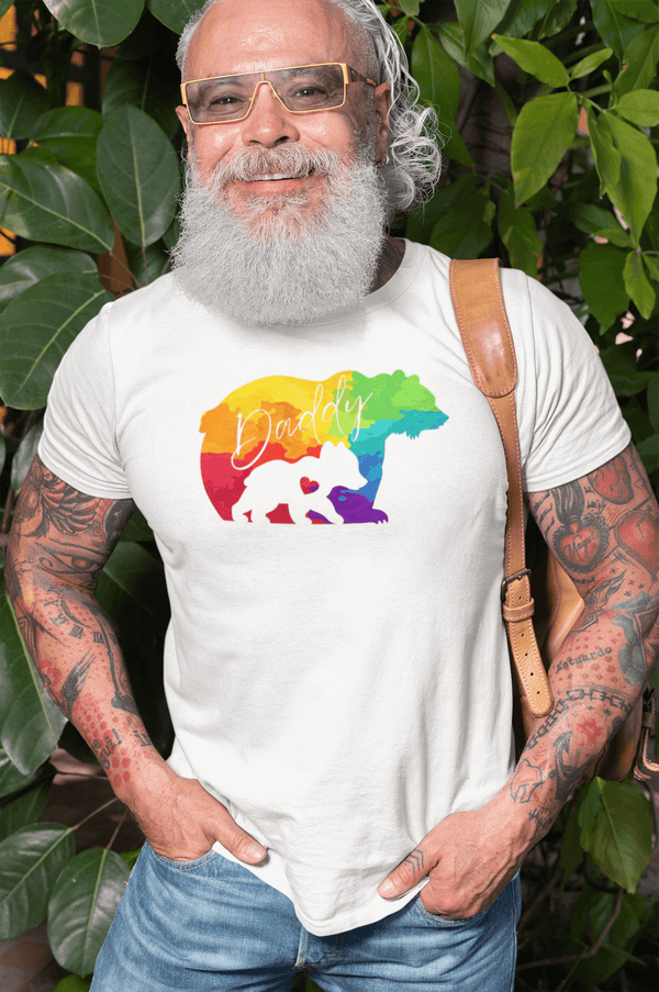 Rainbow Daddy Bear Pride shirt – Love, Strength & Nurture
