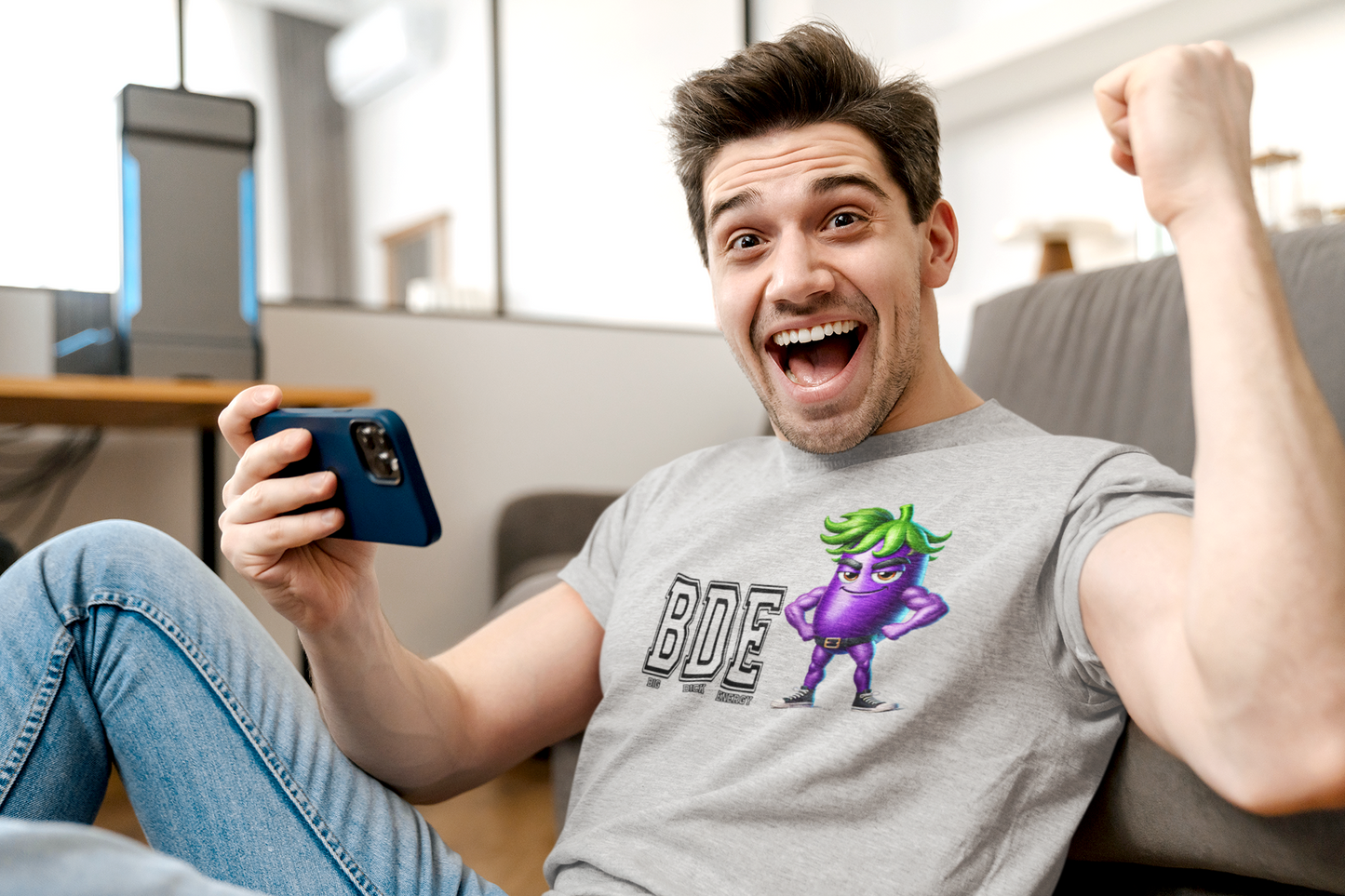 B.D.E. Eggplant T-Shirt – Confidence Served with Sass 🍆😎🌈