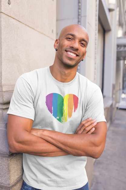 Rainbow Swatch Heart Tee - Painted with Pride