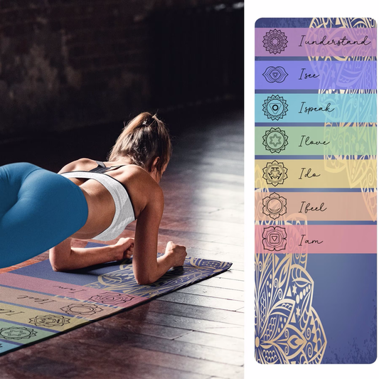 7 Chakra Yoga Mat – Balance, Rainbow, and Spiritual Flow