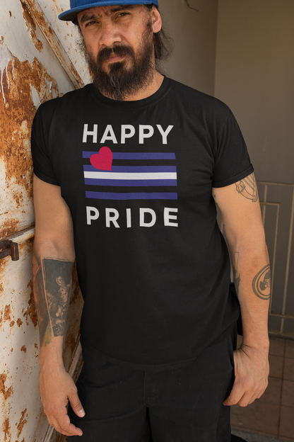 Leather Pride Flag Happy Pride –  Tee & Tank