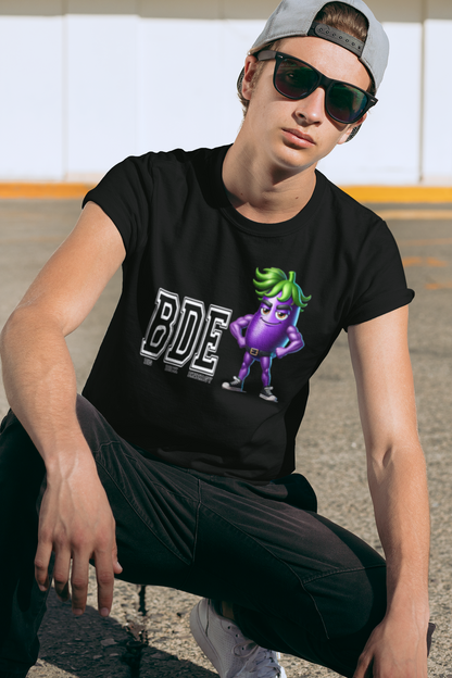B.D.E. Eggplant T-Shirt – Confidence Served with Sass 🍆😎🌈
