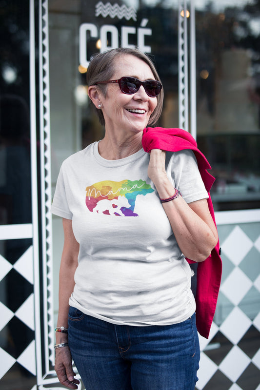 Mama Bear Rainbow Pride Tshirt