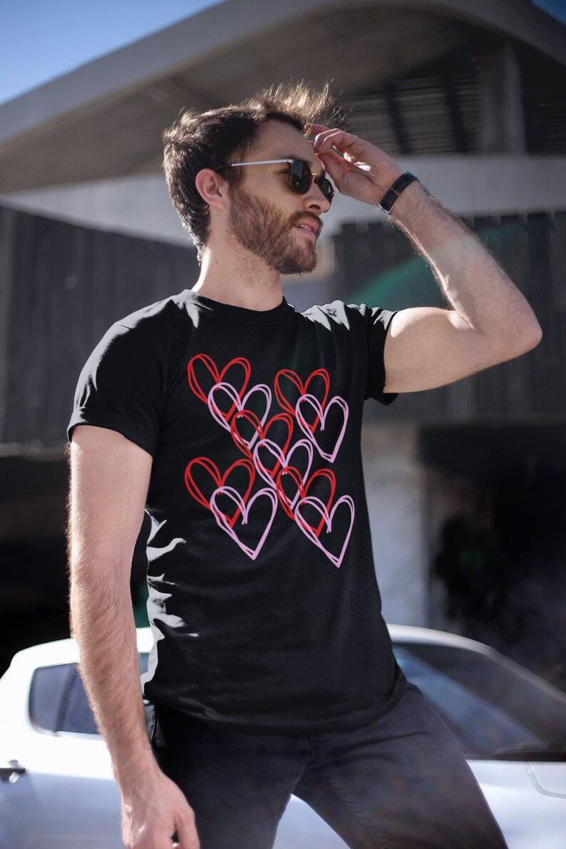 Dancing Hearts Valentine's Day T-shirt, Heart Tee, Love, Valentines, valentin, custom shirt, lovely heart shirt, love is love, dance