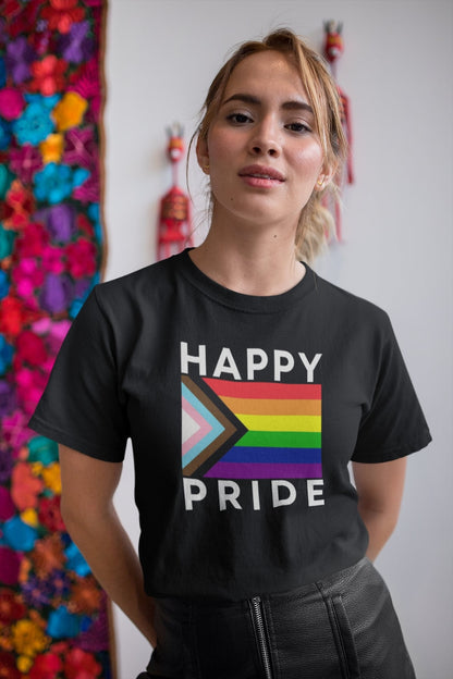 Progress Pride Flag Happy Pride – Tee & Tank