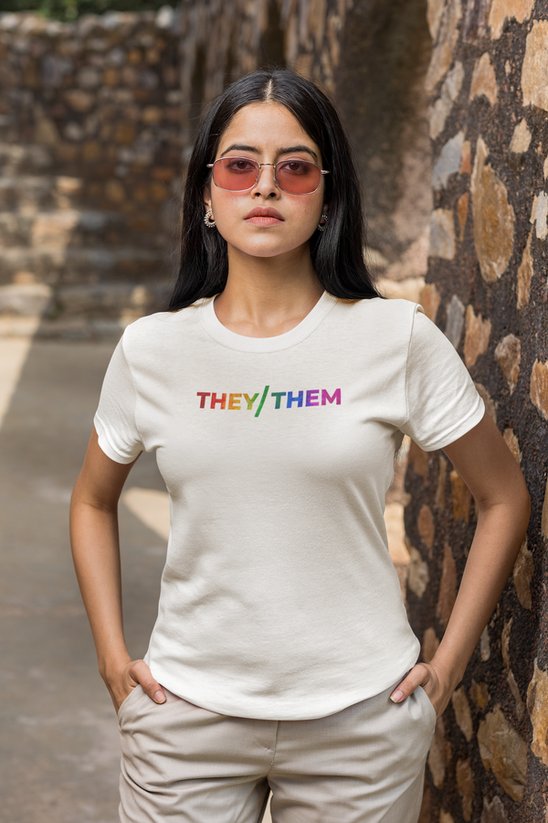 THEY THEM Pronoun Pride T-Shirt - Celebrate Your Identity with Pride!