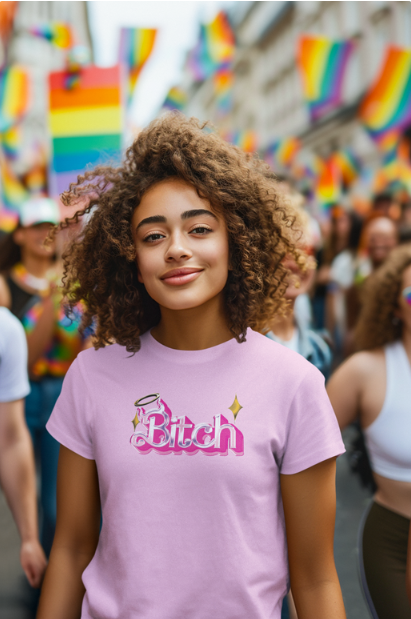 Bitch with a Twist – bitch Pink shirt, Barbie Style tshirt, Pink Devil tee