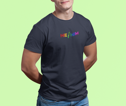 He/Him Pronoun T-Shirt – Bold, Proud & Affirming! 🌈💙