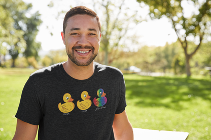Duck, Duck, Gay Duck LGBTQ Pride T-Shirt – Fun & Playful