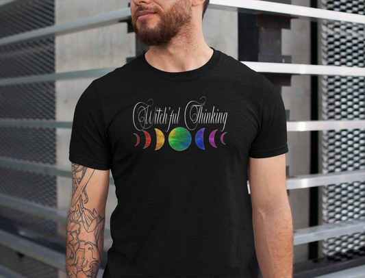Witch’ful Thinking – Rainbow Moon Phases Pride Tee