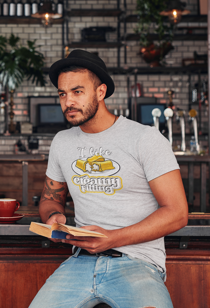 I Like a Cream Filling T-Shirt – Sweet, Flirty, and Full of Pride 💛🍰😏