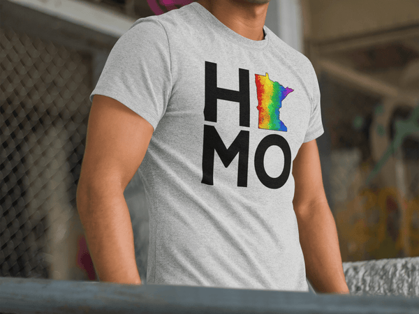 HOMO Minnesota Pride Tee - Celebrate Bold Identity with Local Love
