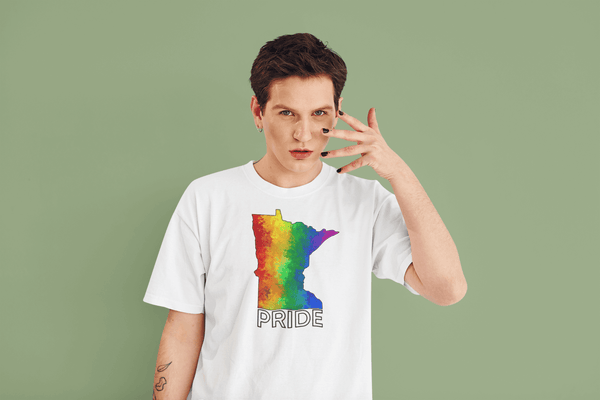 Minnesota Pride Rainbow T-Shirt for LGBTQ+ Celebration and Support